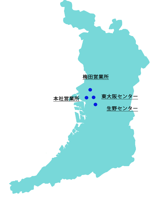 大阪府の地図